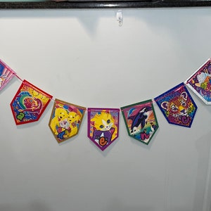 Lisa Frank inspired party banner