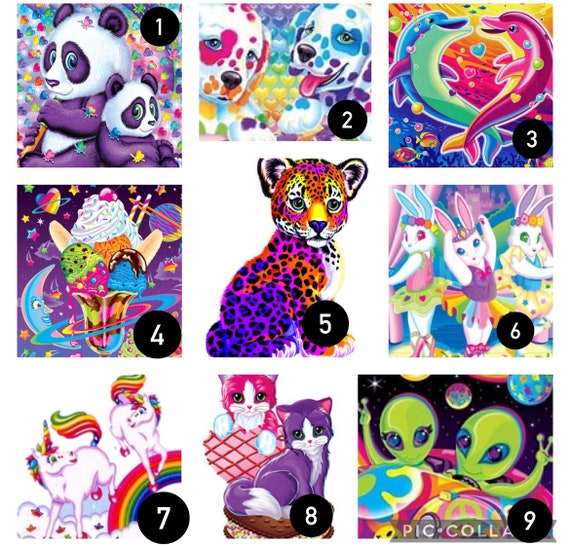 Lisa Frank Inspired Personalized Cake Topper Different Options