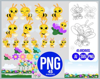 Little Bee 47 Files, PNG, AI, SVG, Clipart, Cricut, Vectors Little Bee 47 Files, PNG, AI, SVG, Clipart, Cricut, Vectors