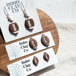 Football earrings and studs | polymer clay earrings Super Bowl Sunday jewelry