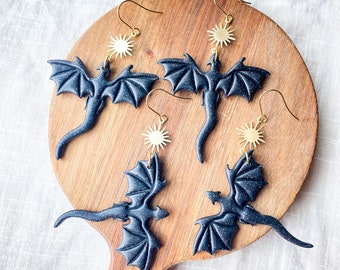 Dragon polymer clay earrings | fourth wing book | GOT