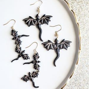 Dragon polymer clay earrings | fourth wing book | GOT