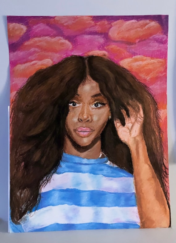 Oil pastel portrait deals