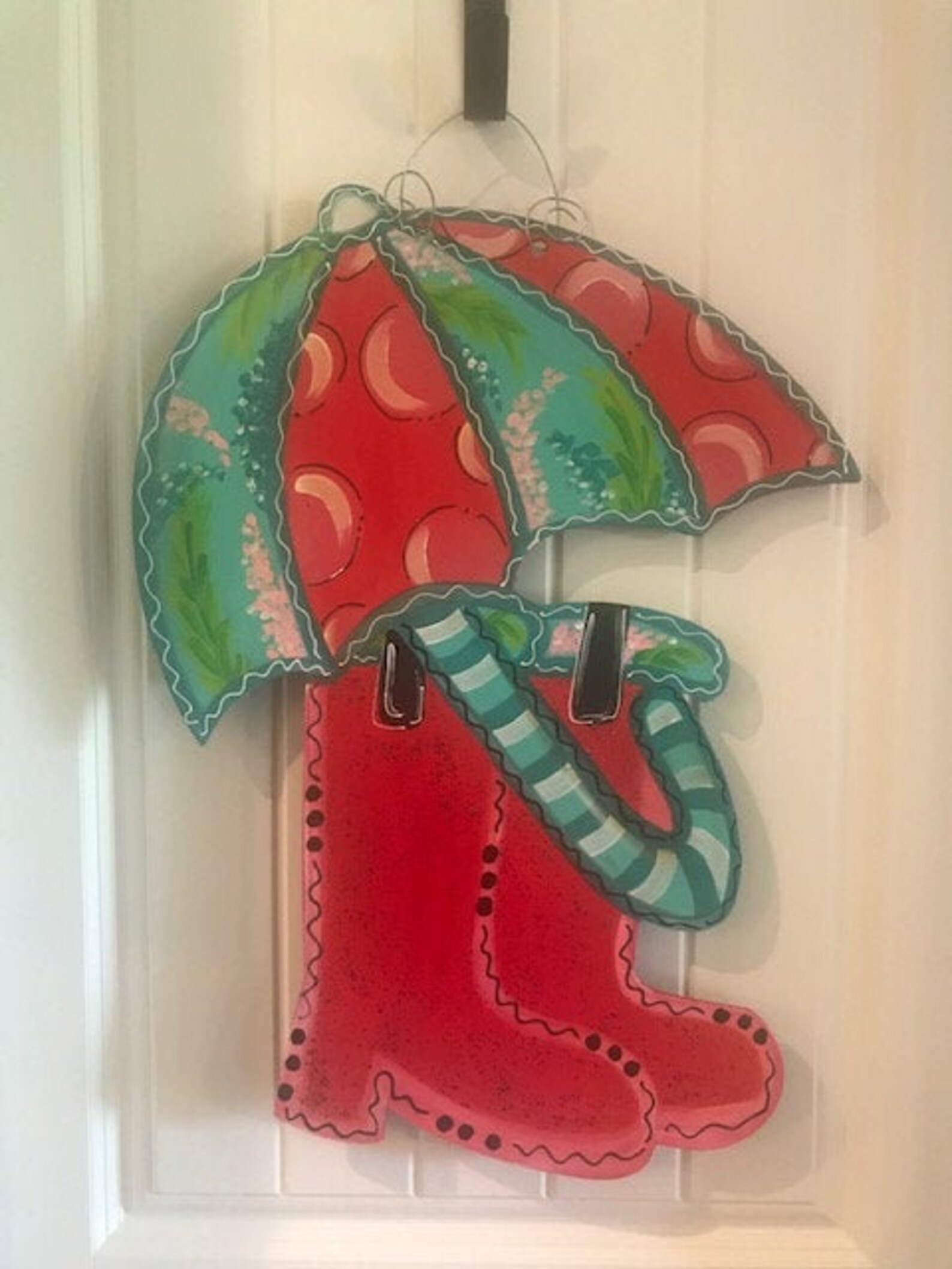 Summer Rain Boots Umbrella Door Hanger Etsy
