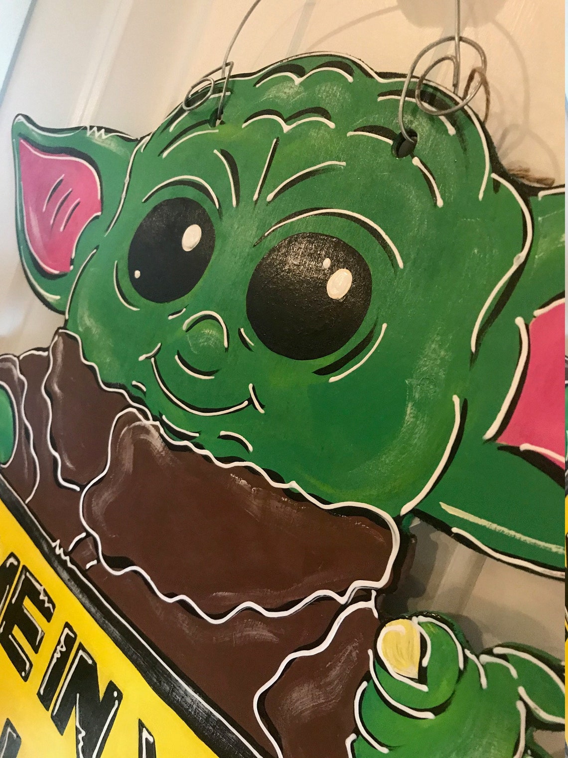 Baby Yoda Star Wars Door Hanger Etsy
