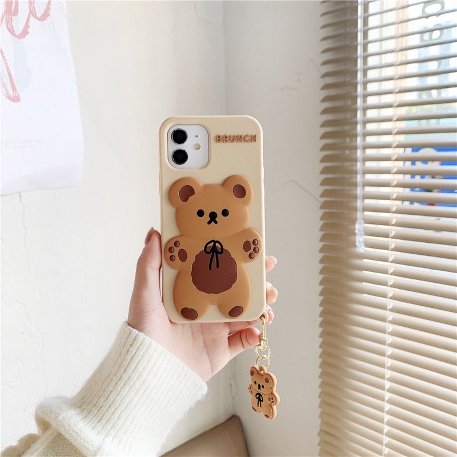 Cute Bear Phone Case Kawaii Cute Phone Caseiphone 13/13 Etsy