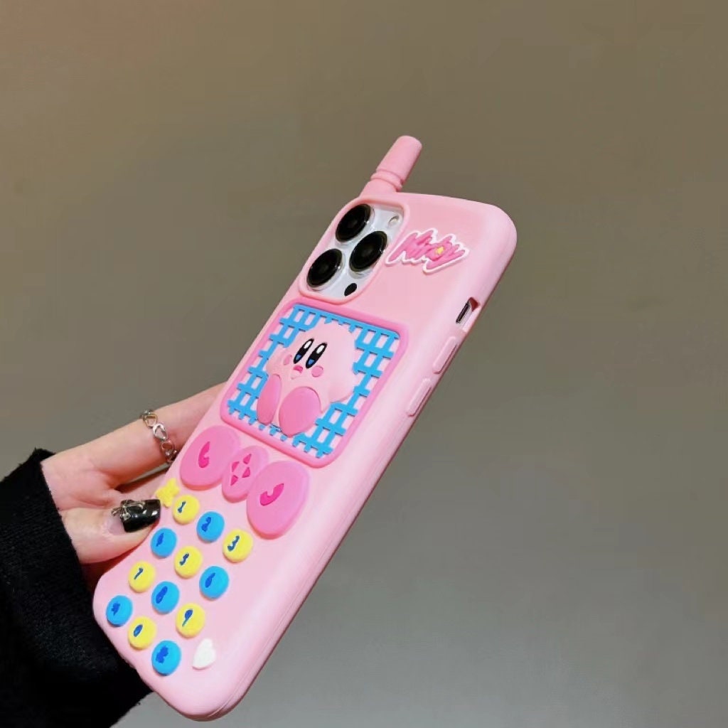 3D Pink Old School Mobile Phone Design Iphone Case Funny Etsy