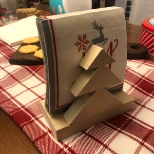 Holz Weihnachtsbaum Serviettenhalter