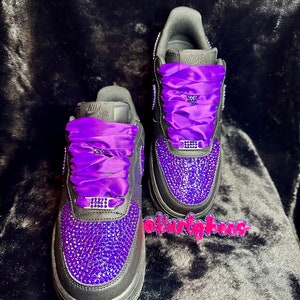 Custom Blinged Air Force Ones/ Authentic Nike Shoes/ Hand placed Crystal Stones/
