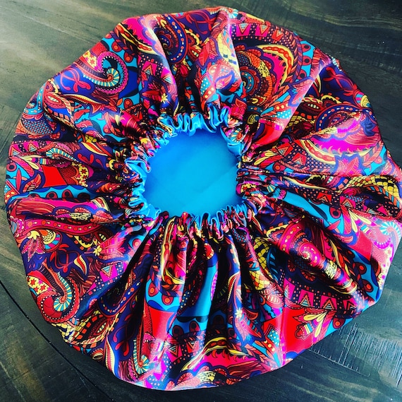 Satin Bonnet (crazy Paisley Frosak Double Layer Satin Bonnet for