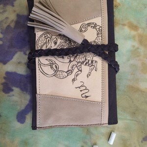 Tabaktasche &quot;Skorpion&quot;, Tabakbeutel Leder