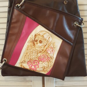Leather Women&#39;s Bag &quot;Mexican Skull&quot;