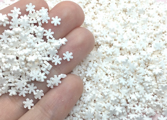 Fake Snowflake Sprinkles Clay Sprinkles for Slime, Resin