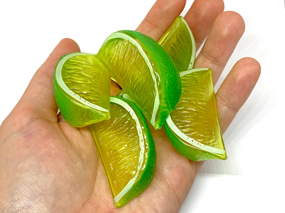 5pcs Fake Lime Wedges Realistic Faux Fruit Slices for Slime Etsy