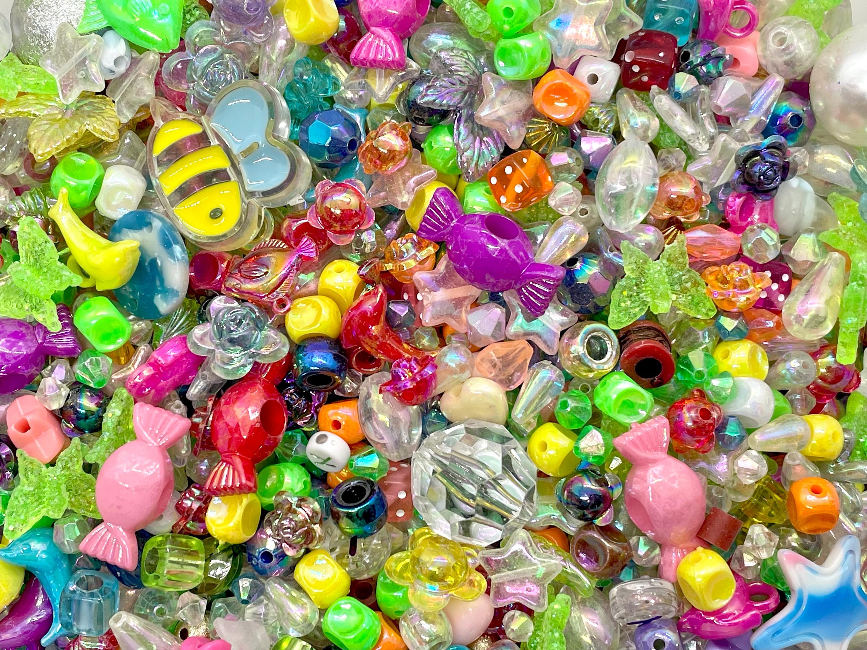 Acrylic Bead Soup - Fun, Colorful Bead and Charm Grab Bags - Bead
