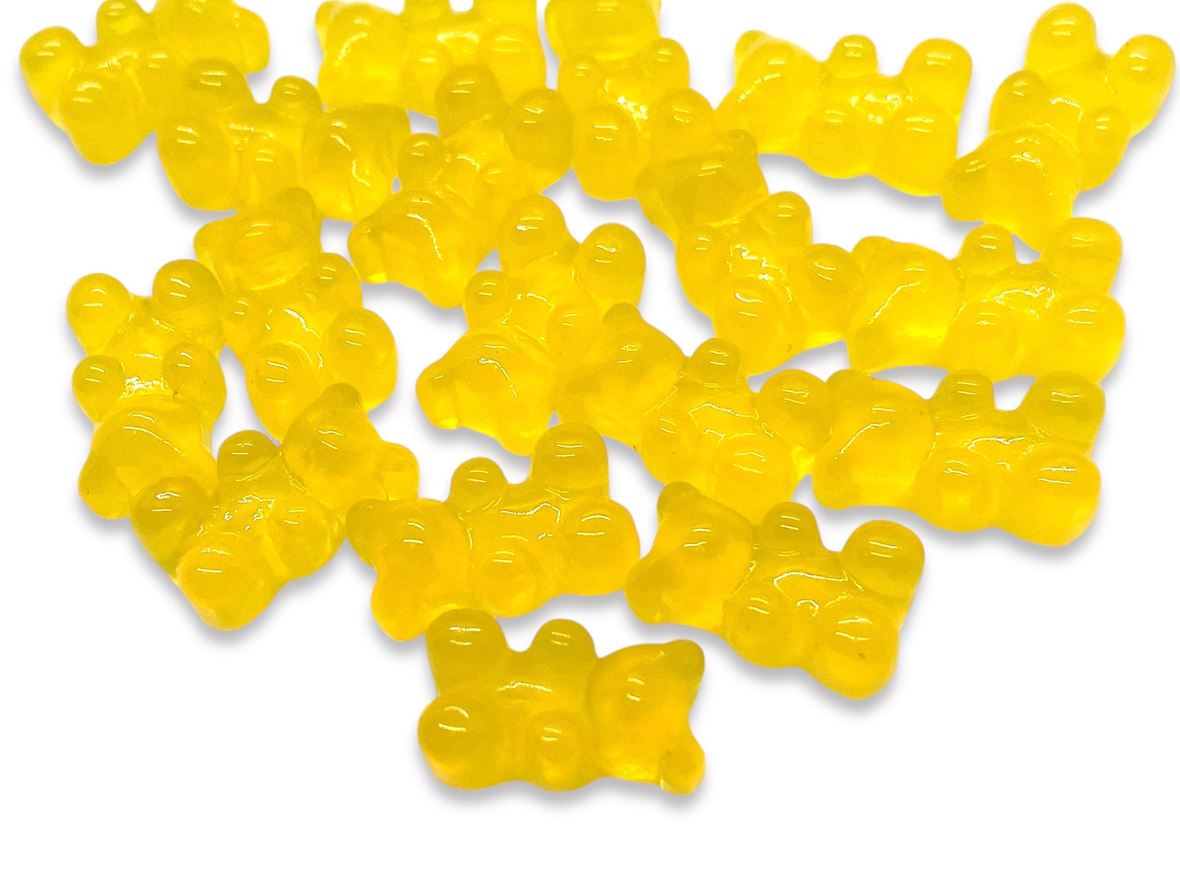 20pcs Yellow Resin Gummy Bears - Fake Candy for Crafts