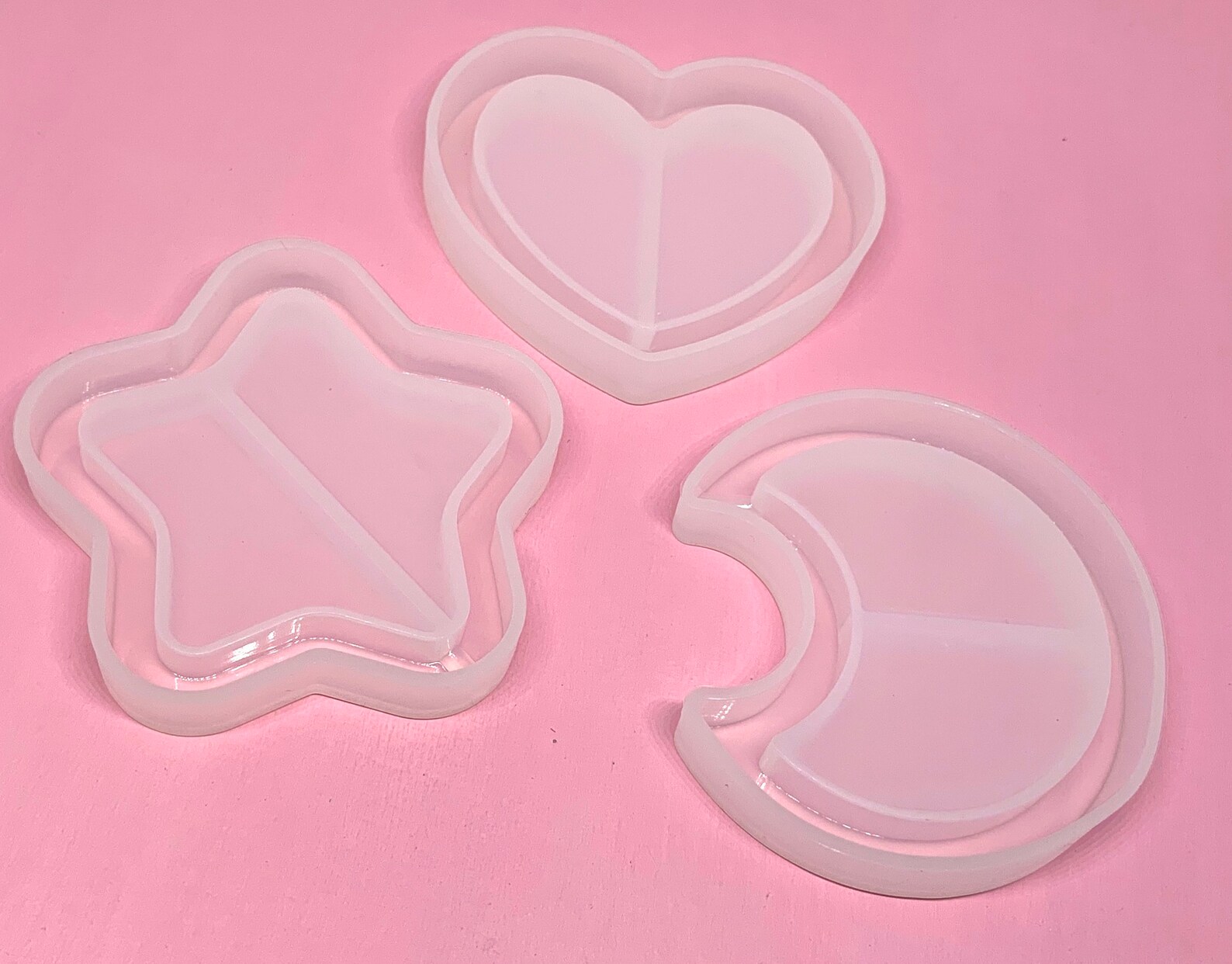 Silicone Shaker Molds Star Heart or Moon Shaker Mould Etsy
