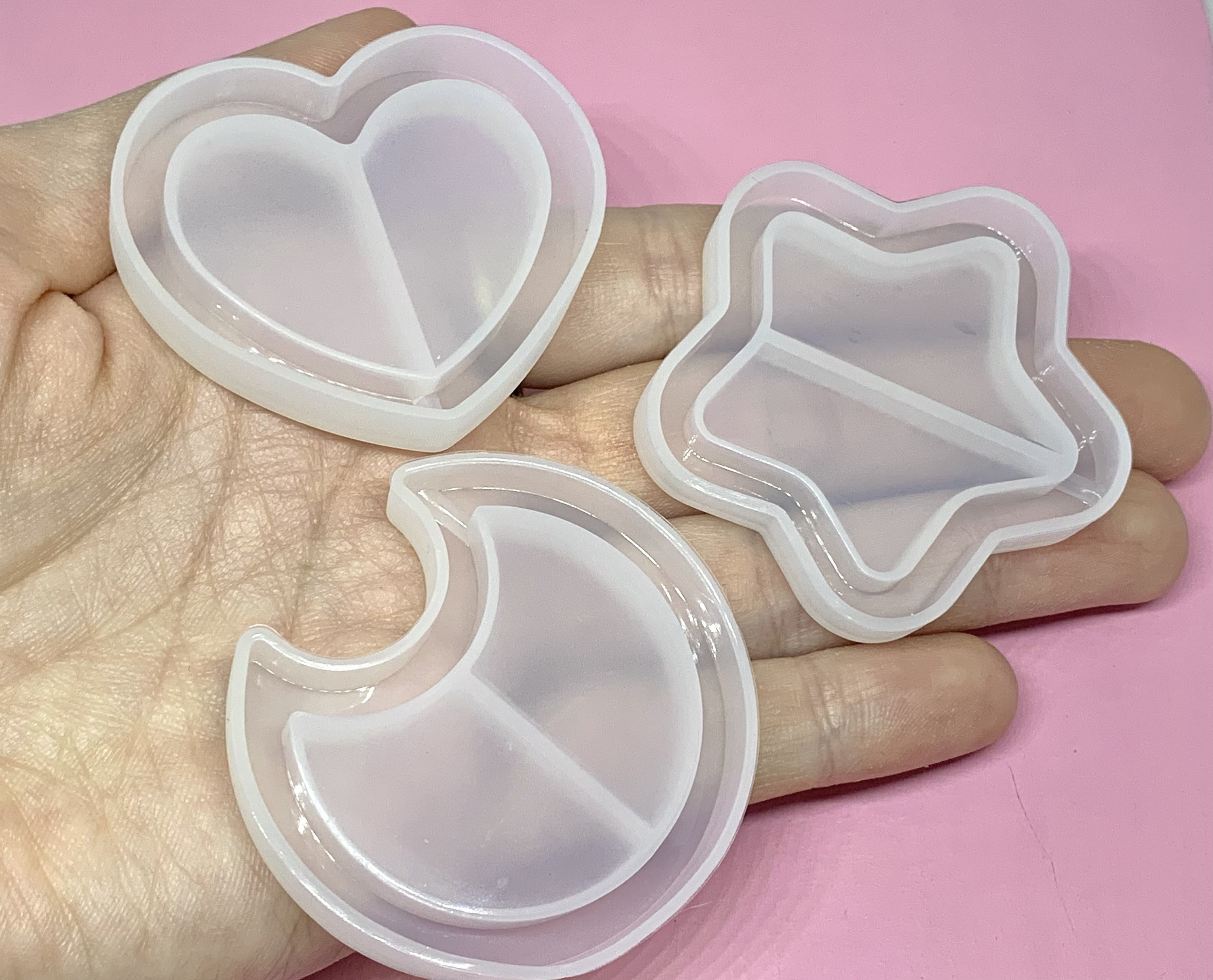 Silicone Shaker Molds Star Heart or Moon Shaker Mould Etsy