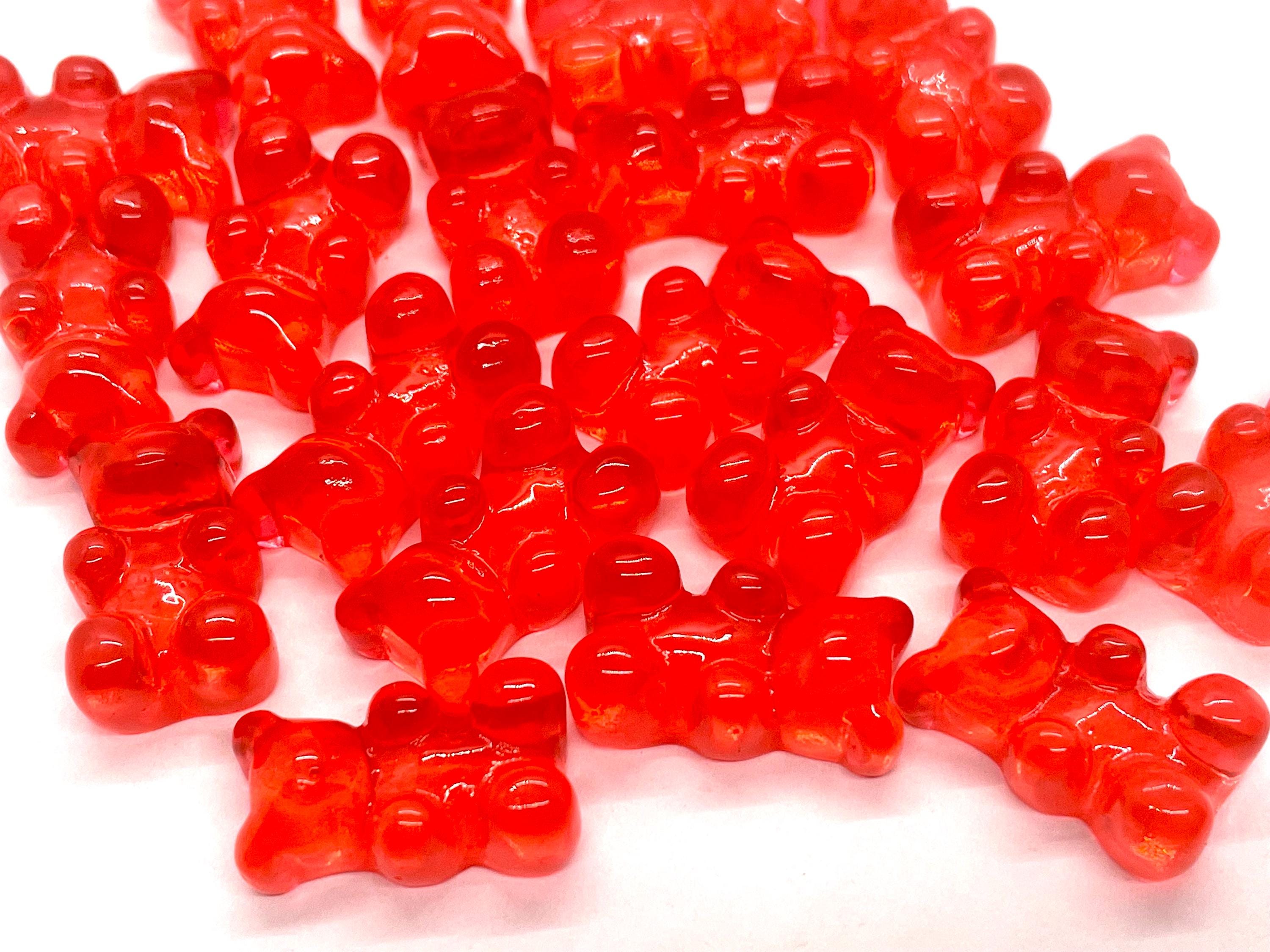 20pcs Red Resin Gummy Bears - Fake Candy for Crafts - Cabochons for ...