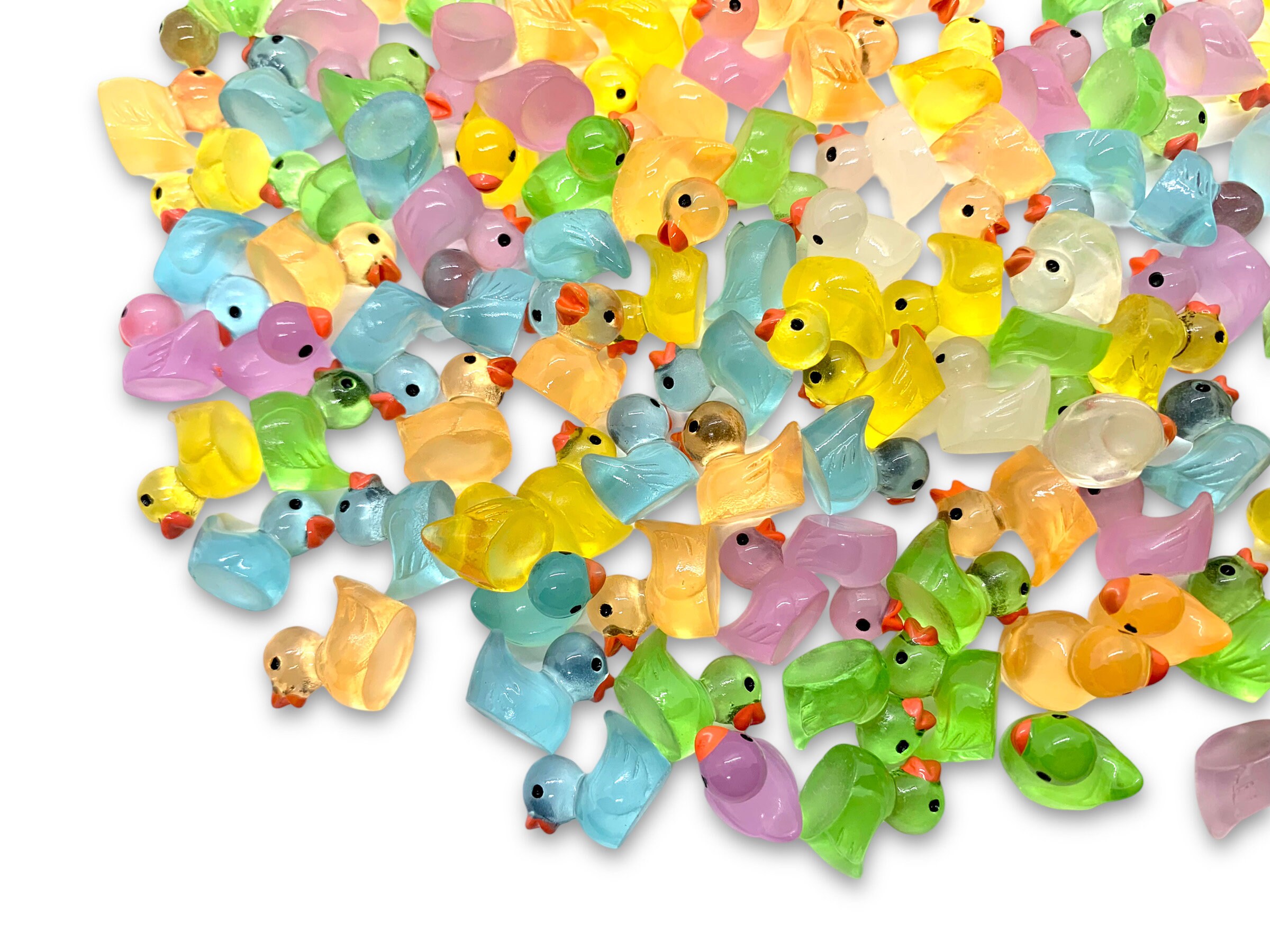 Mini Glow In The Dark Rubber Ducks - 1 1/2 Inch - 12 Count: Rebecca's Toys  & Prizes