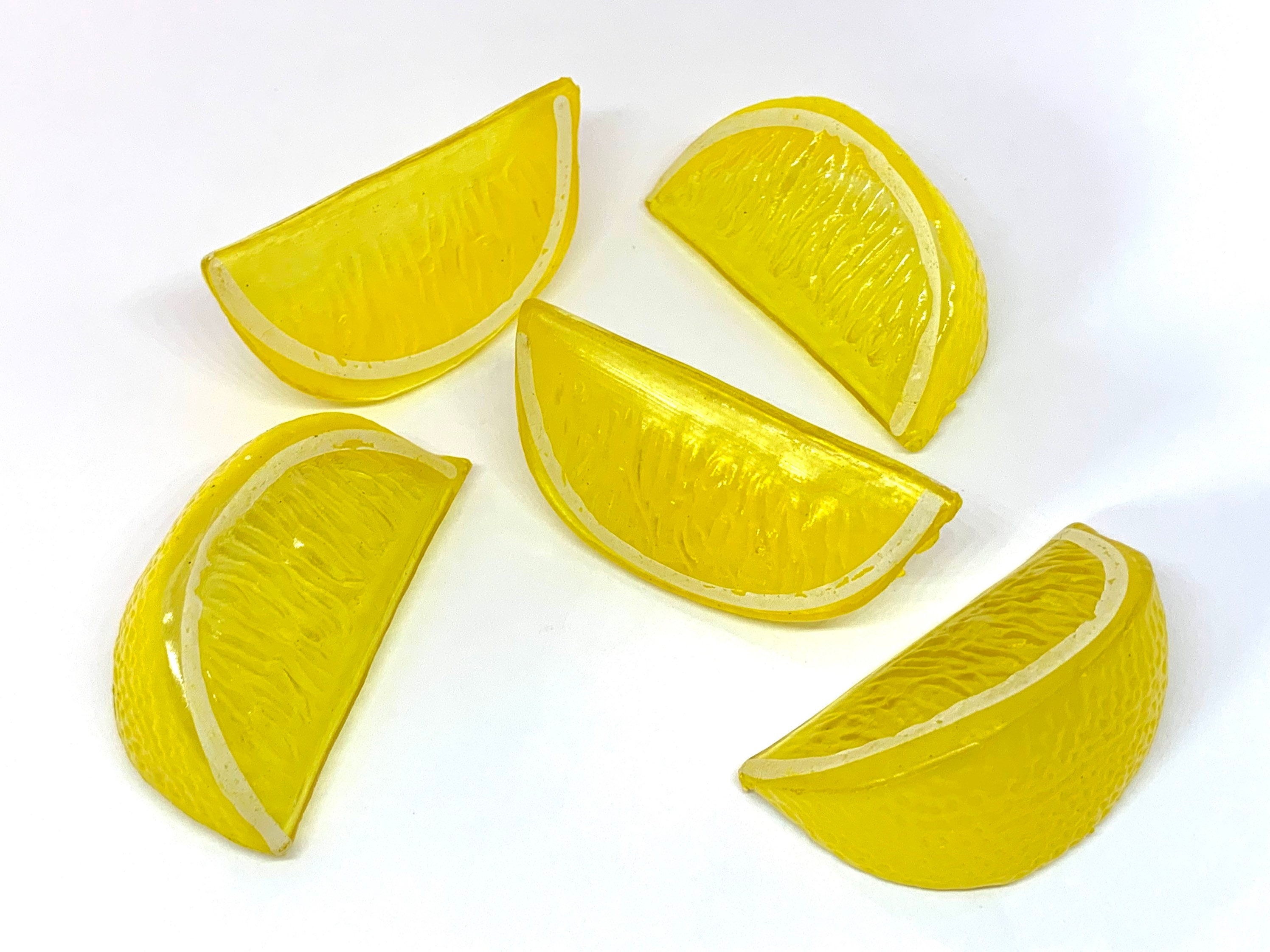 Faux Fruit, Realistic Orange Lemon Lime Wedges Slices Pieces, Cabochons,  Dollhouse, Artificial Fruit Slices 