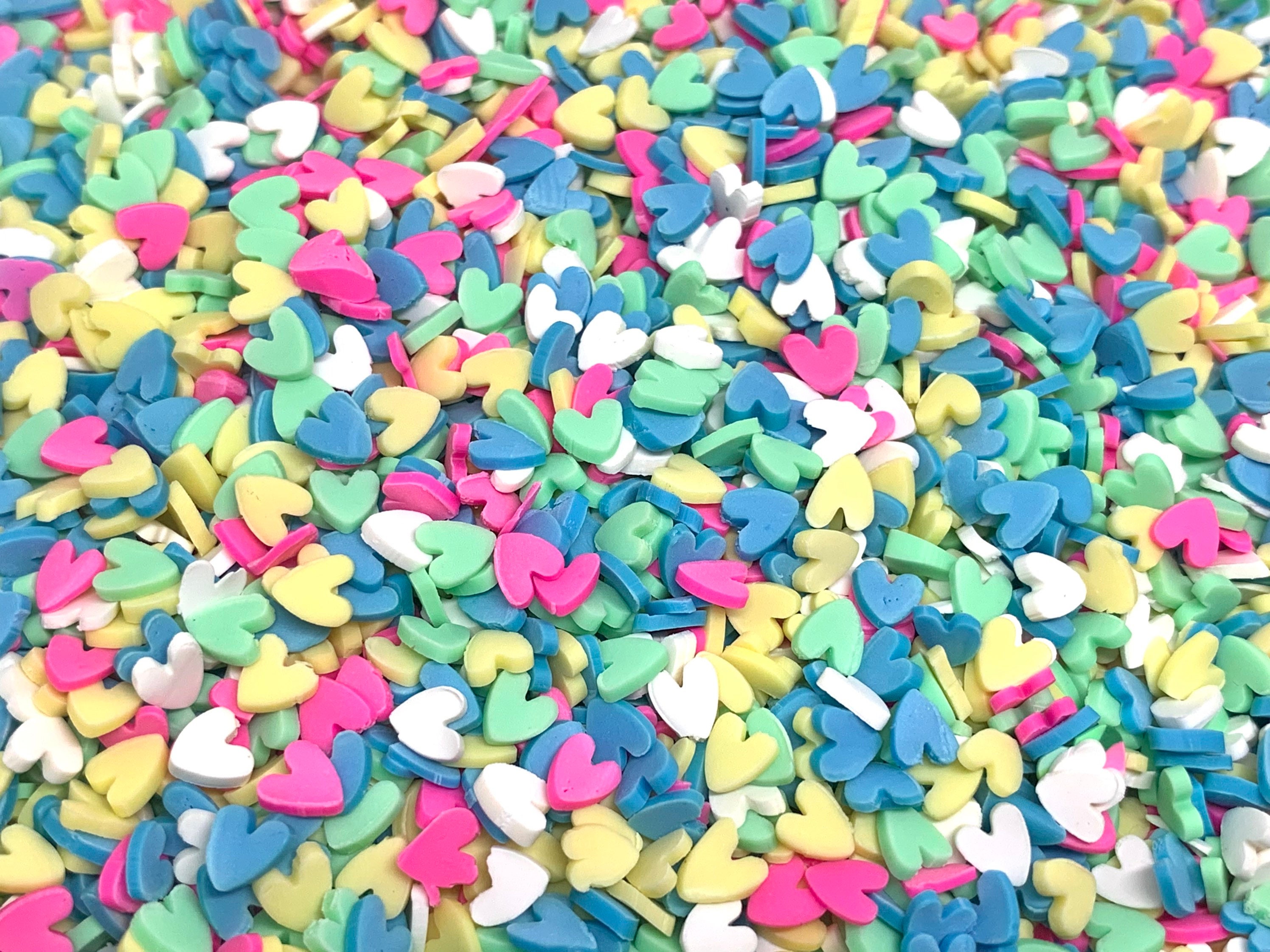 50g 5mm Mixed Polymer Clay Sprinkles Colourful Mix Clay Soft Pottery Slices DIY Nail Art Decor Slime Filler Accessories (Candy)
