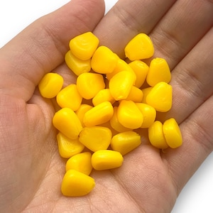 20pcs Fake Corn Kernels - Realistic Faux Food for Craft Supplies or Props - Slime Charms