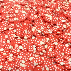 Mushroom Fimo Slices - Polymer Clay Embellishments for Slime, Decoden, or Resin Inclusions - Cute craft supplies