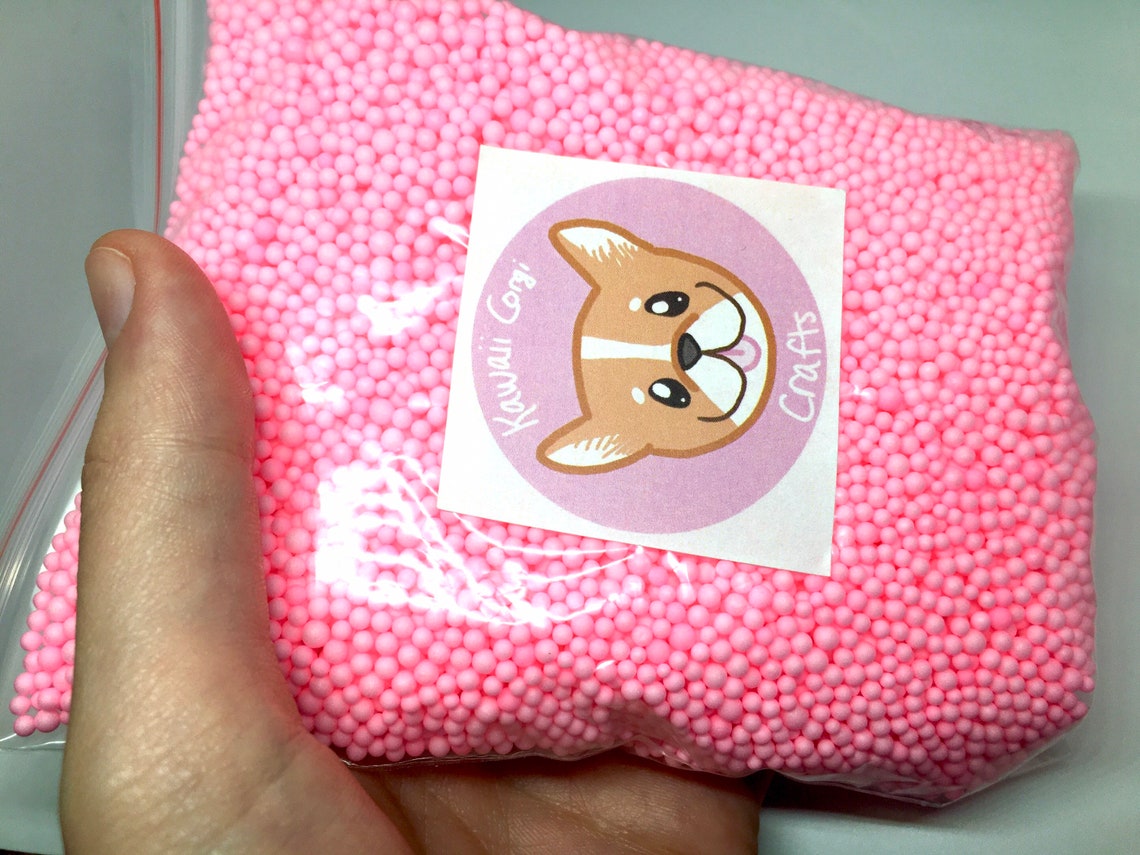 Pink Foam Balls for Slime Micro Floam Balls Crunchy Slime Etsy