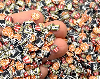 Movie Theater Mix Fimo Slices - Polymer Clay Confetti for Slime, Decoden, or Resin - Cute Fake Sprinkles