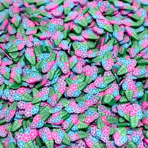 Flower Cluster Fimo Slices - Polymer Clay Embellishments for Slime or Resin Inclusions - Decoden