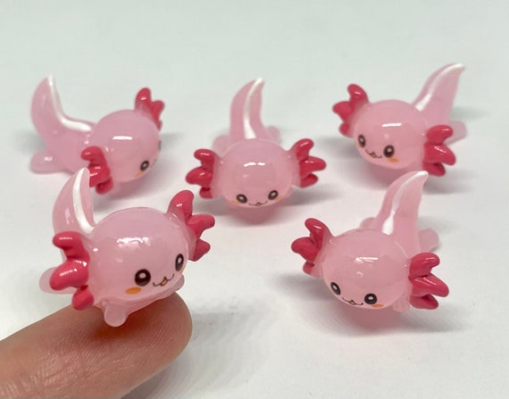 20pcs Mini Resin Axolotl Charm, Axolotl Tiny Animal Figurine
