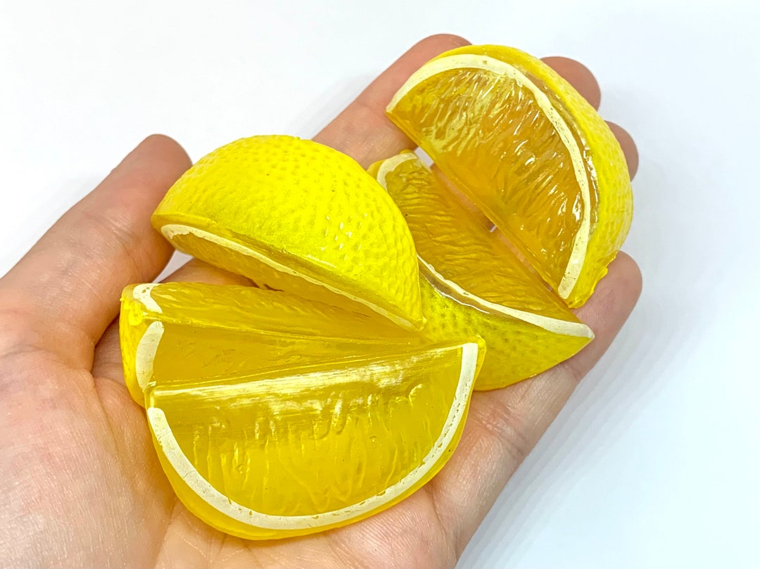 5pcs Fake Lemon Slices Realistic Faux Fruit Wedges for Etsy