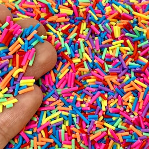 Anphnie Fake Candy Sweets Sugar Sprinkles - 10 Packs of Colorful Ice Sprinkles Decorations for Slime Kit DIY Cake Dessert Simulation Food