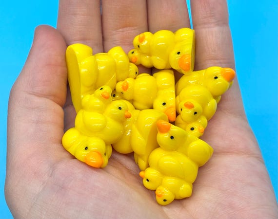 10pcs Quack Stacks Resin Miniatures - Mini Fairy Garden Ducks - Resin Animal Cabochons for Slime or Decoden
