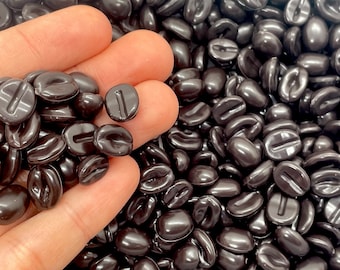 Bulk Fake Coffee Beans - Resin Faux Food Supplies for Fake Bakes, Slime, or Decoden