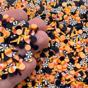 Halloween Candy Fake Sprinkle Mix - Polymer Clay Confetti - Slime, Decoden, or Resin Supplies