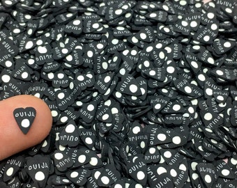 Ouija Fimo Slices - Cute Supplies for Resin Inclusions, Slime Charms, or Decoden - Halloween Ouija Board Game Planchette