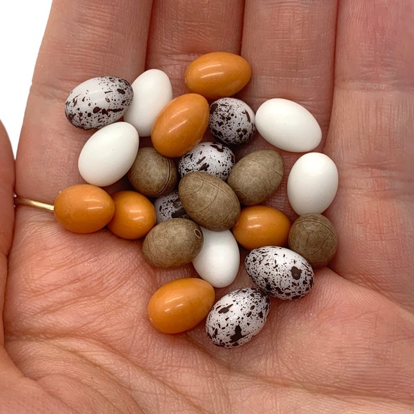 10pcs Miniature Resin Eggs - Cute Mini Bird Eggs for Dolls or Crafts