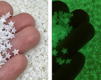 Glow in the Dark Star Fimo Slices - Polymer Clay Sprinkles for Slime or Resin Inclusions