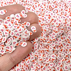 Santa Claus Fimo Slices - Fake Christmas Sprinkles - Holiday Slime, Resin, Decoden Supplies - Polymer Clay