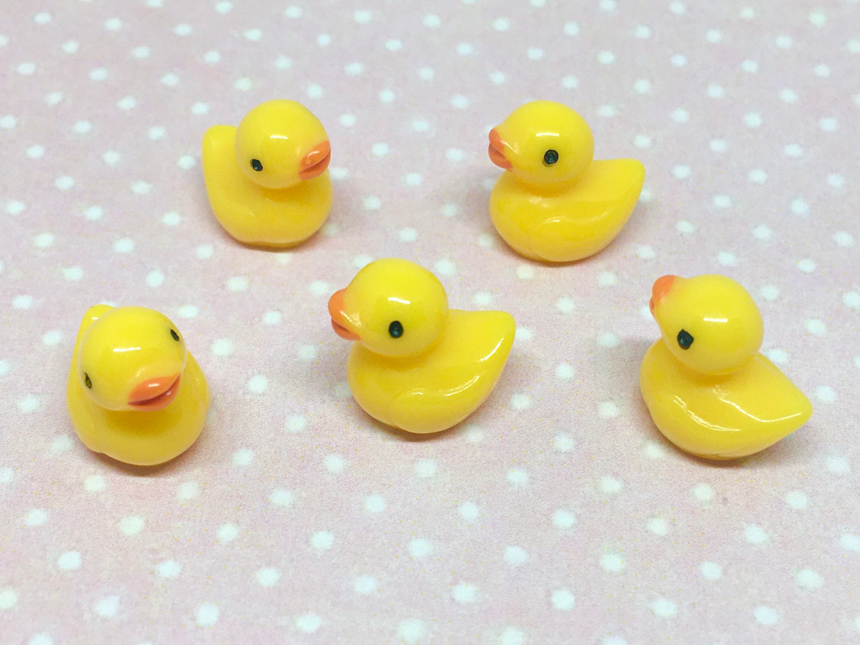 5pcs Tiny Rubber Ducks 14mm Miniature Duck Cabochons Duck Etsy