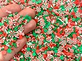 Christmas Candy Confetti Mix - Polymer Clay Fake Sprinkles for Slime or Decoden  - Fimo Slices - Shaker Filler - Resin Inclusions