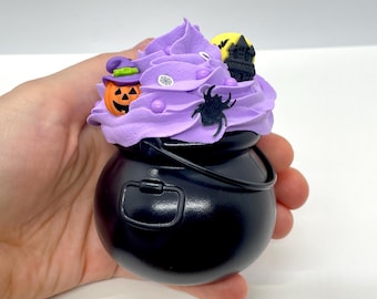 Halloween Witch Cauldron Fake Bake - Faux Dessert for Tiered Tray Decor