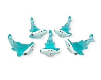 10pcs Hammerhead Shark Miniatures - Resin Cabochons for Slime or Decoden - Mini Fairy Garden Animals - Slime Charms