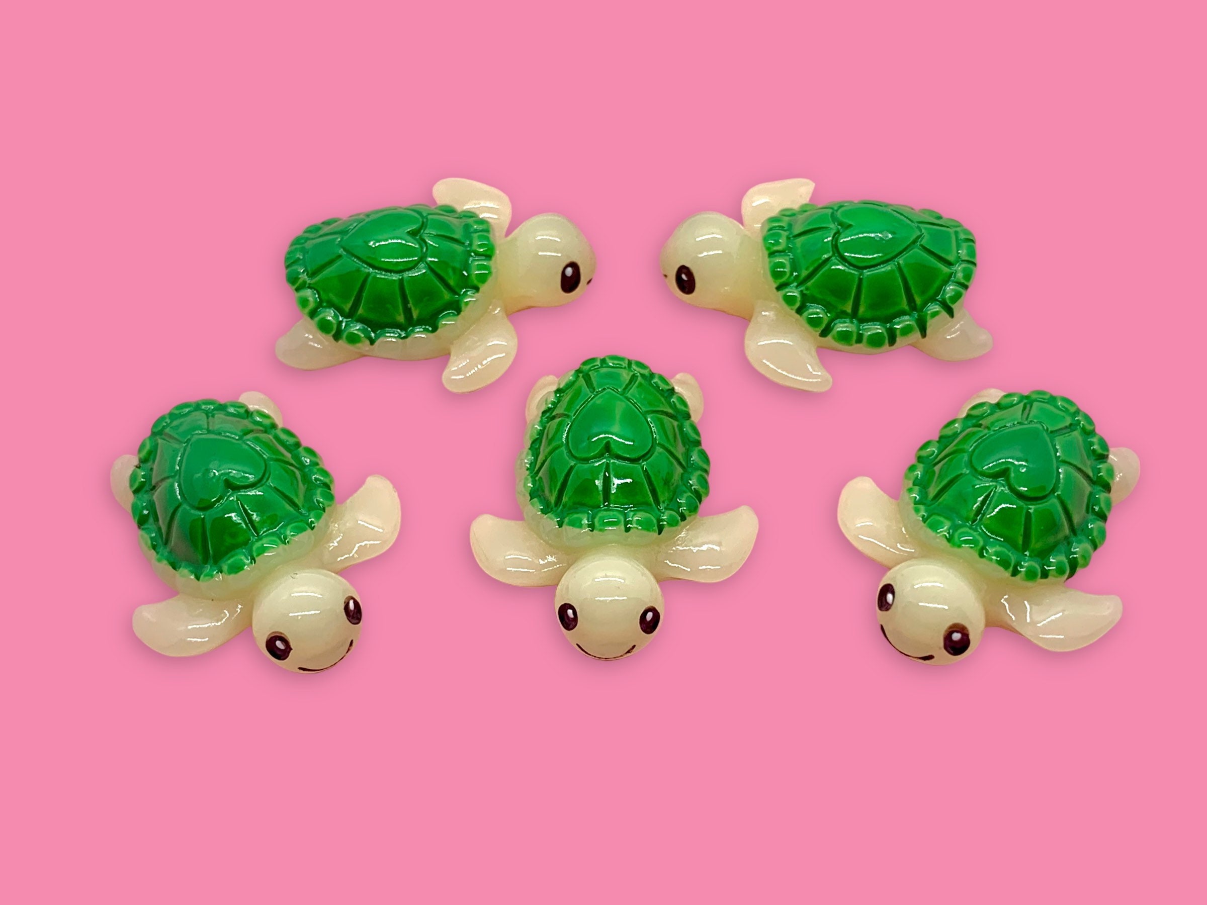 Ygapuzi 50 Mini Tortugas Que Brillan En La Oscuridad Diminutas Figuras De Tortuga De Resina Luminosas En Miniatura Para Jardín, Musgo, Paisaje, Decoración Del Hogar, Decoración Del Hogar, Juego Oculto