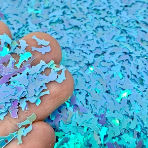 Dolphin Glitter - 5g to 50g Sparkles - Blue Holographic Confetti