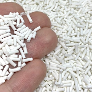 White Fake Sprinkles for Slime or Decoden - Clay Sprinkles  - Fimo Polymer Cute Craft Supplies - Resin Inclusions