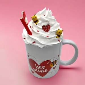 Fake Valentine's Day Bee Mine Milkshake in a Mug - Handmade Fake Bakes -  Tiered Tray Decor - Realistic Food Props - Etsy
