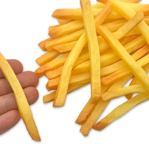 10pcs Fake French Fries - Realistic Faux Food for Craft Supplies or Props